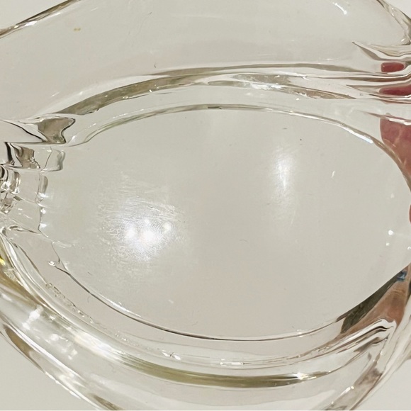 Vintage Swan Soap Dish Transparent Plastic Clear Gold Coloured Metal Accent Bird - Picture 10 of 10